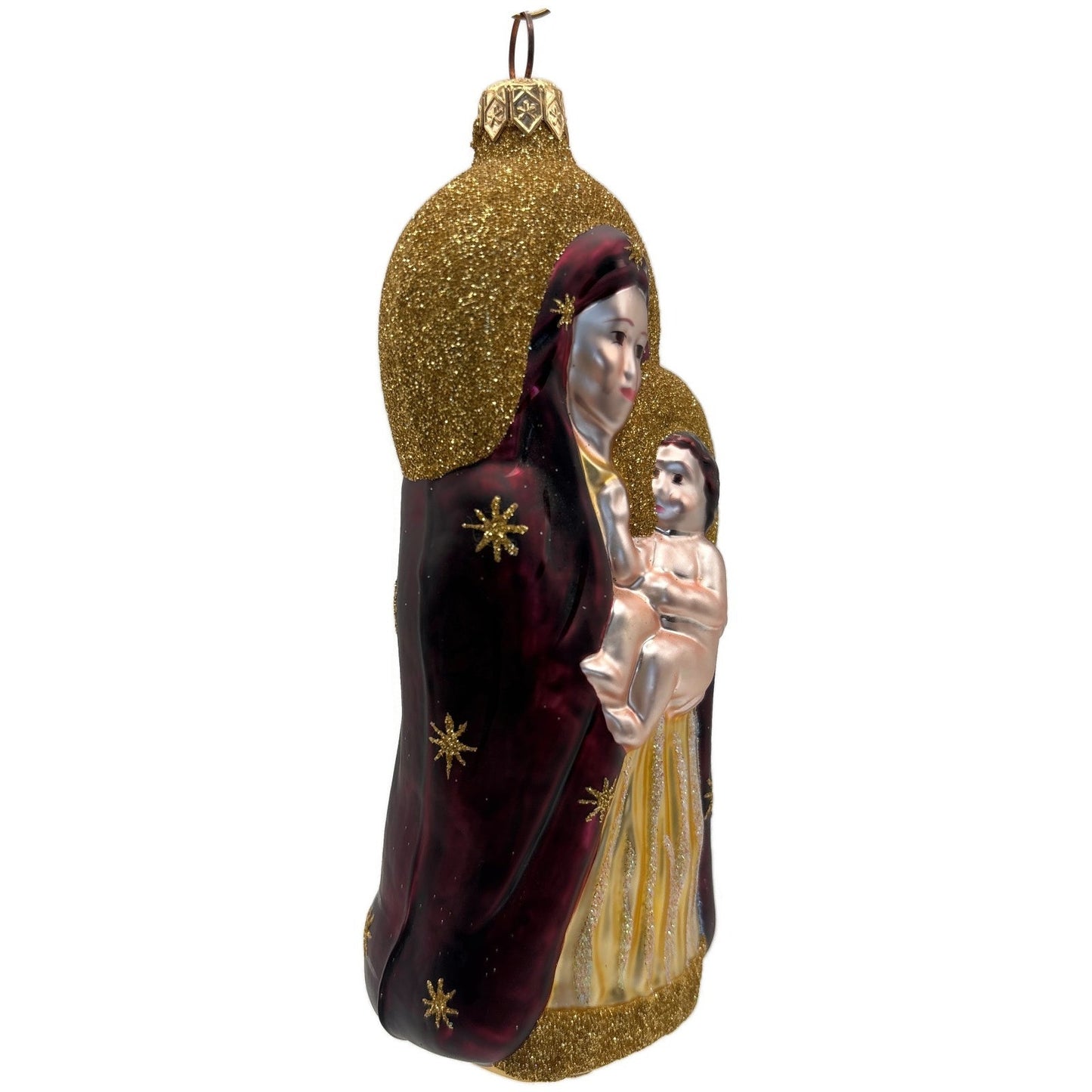 Patricia Breen Madonna of The Sun Bordeaux Stars Religious Christmas Ornament