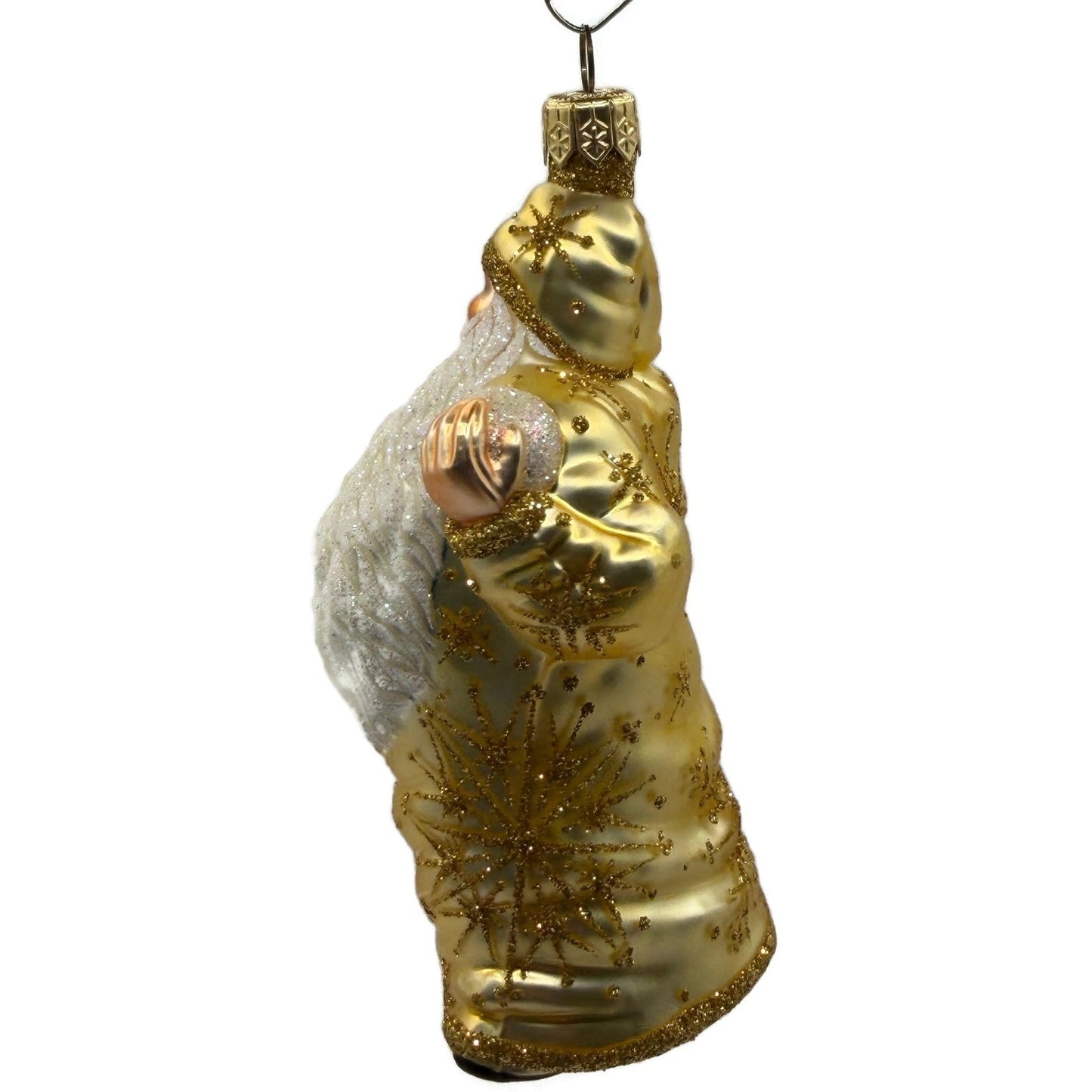 Patricia Breen Snowball Santa Claus Gold Snowflakes Christmas Tree Ornament 2256
