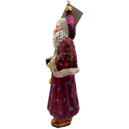 Christopher Radko Velvet Plum Nicholas Santa Claus Christmas Ornament 98-104-0