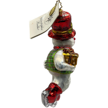 Christopher Radko Skater Dater Snowman Ice Skating Christmas Ornament 10-103-93