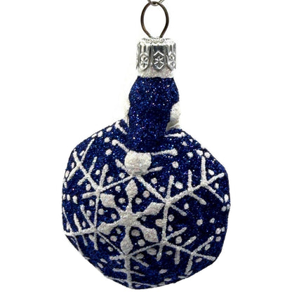 Patricia Breen Snowflake Noel Blue Santa Claus Hexagon Christmas Ornament 2257