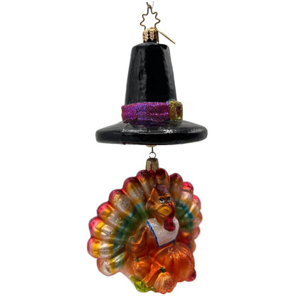 Christopher Radko Hats Off to Tom Thanksgiving Christmas Tree Ornament 02-0297-0