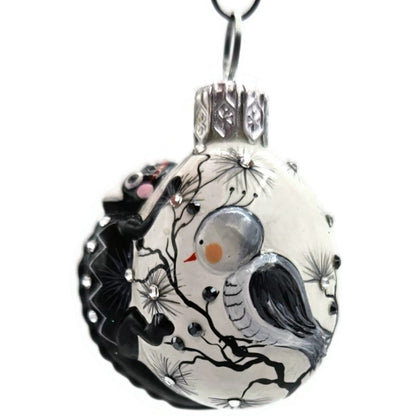 Patricia Breen Springtime Chameleon Black Bird Spring Christmas Tree Ornament