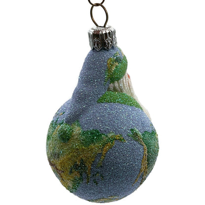 Patricia Breen Miniature Santa du Monde Globe Earth Christmas Tree Ornament