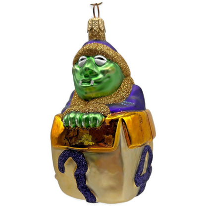 Patricia Breen Mmmonster Present Purple Gold Green Halloween Christmas Ornament