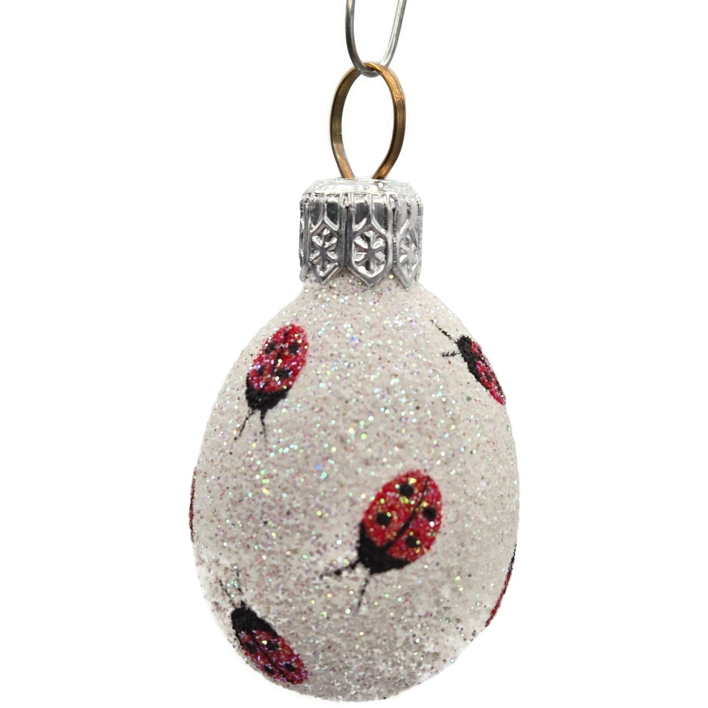 Patricia Breen Miniature Egg Ladybugs Glittered Easter Christmas Tree Ornament