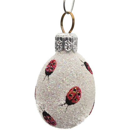 Patricia Breen Miniature Egg Ladybugs Glittered Easter Christmas Tree Ornament