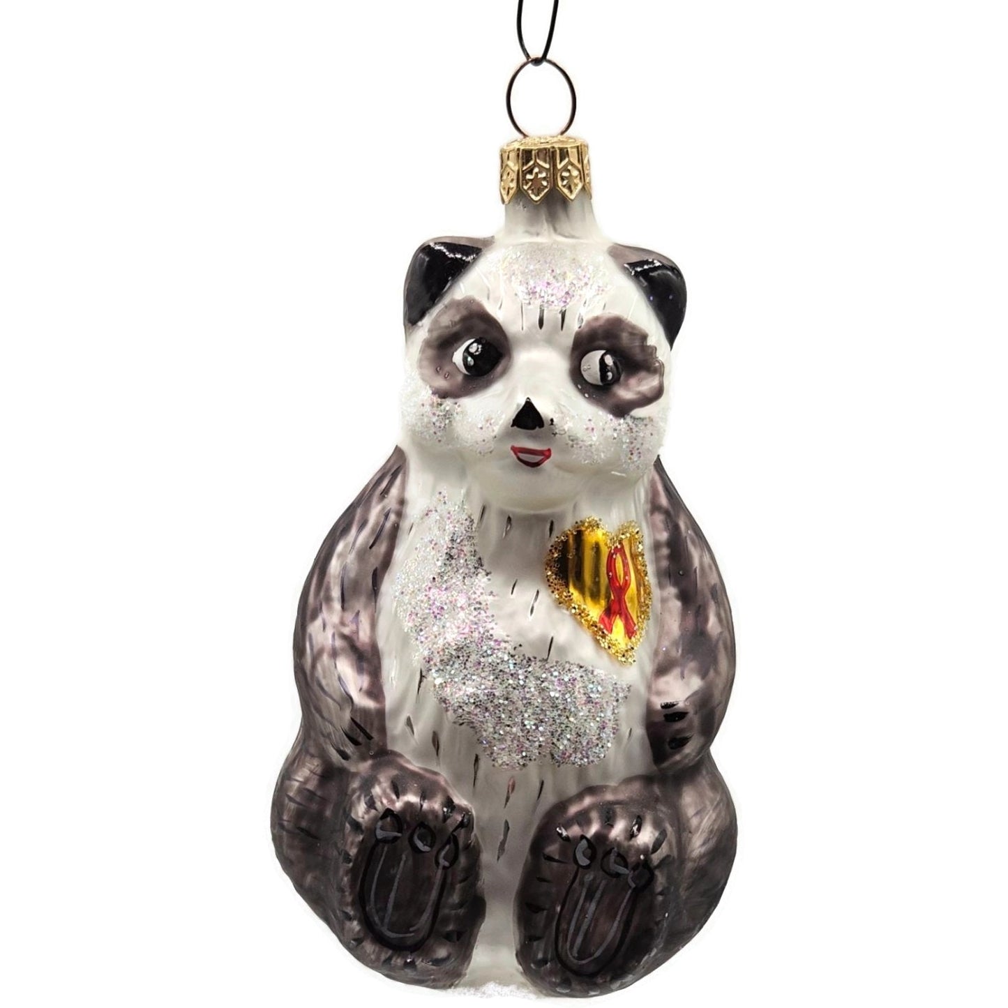 Christopher Radko A Winter Bears Heart AIDS Awareness Christmas Tree Ornament