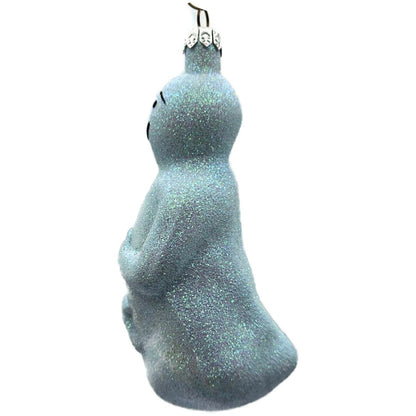 Patricia Breen Oscar Blue Ghost Glittered Halloween Christmas Tree Ornament