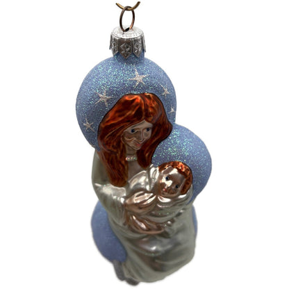 Patricia Breen Seated Madonna Blue Stars Christian Jesus Christmas Tree Ornament