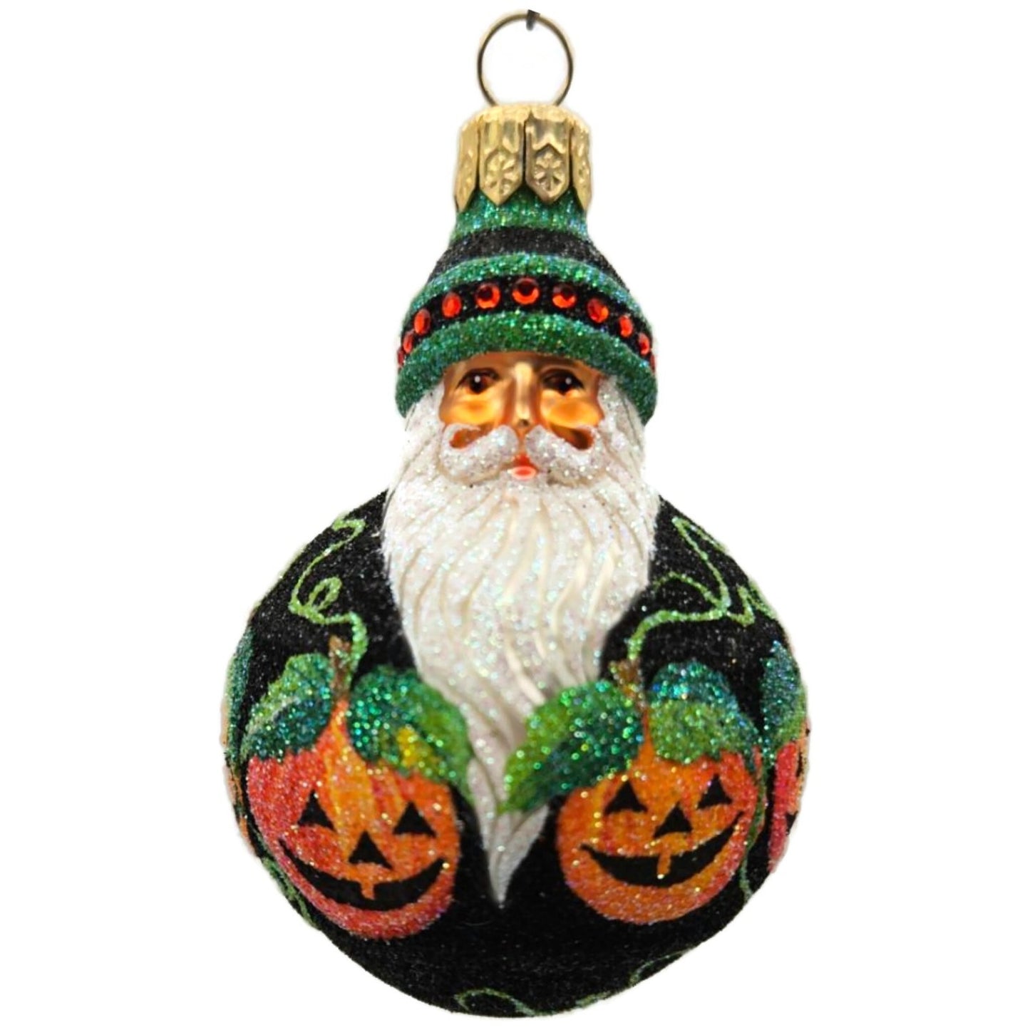 Patricia Breen Mini Hollstrom Santa Jack-o-Lantern Halloween Christmas Ornament