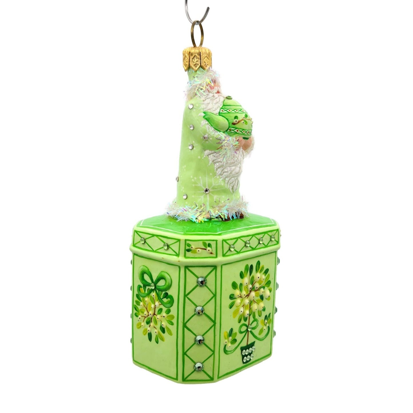 Patricia Breen Santa for Mimi Mistletoe Tea Party Berry Christmas Tree Ornament