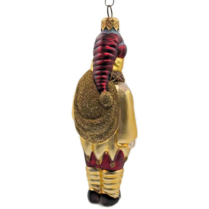 Patricia Breen Jack Frost Bordeaux Gold Glittered Bag Christmas Tree Ornament