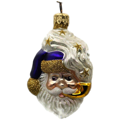 Patricia Breen Miniature Merry Olde Elf Purple Santa Stars Christmas Ornament