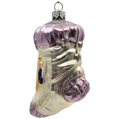 Patricia Breen Angel Stocking Lavender Glitter Stars Christmas Tree Ornament