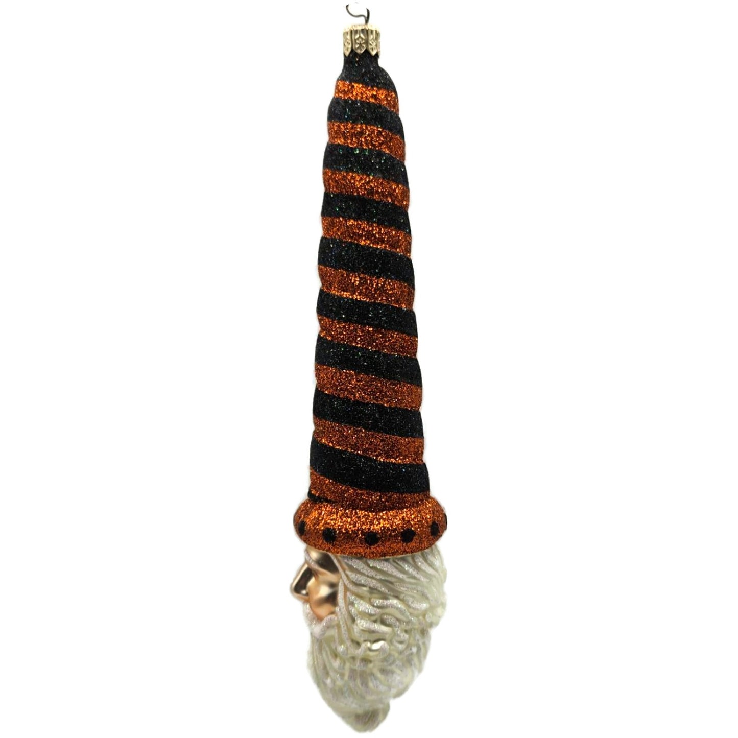 Patricia Breen Sucre Santa Halloween Black Orange Stripe Christmas Ornament 2038