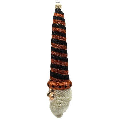 Patricia Breen Sucre Santa Halloween Black Orange Stripe Christmas Ornament 2038