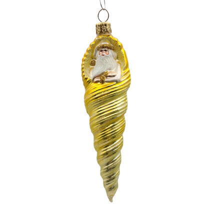 Patricia Breen Triton Santa Gold Pearl Sea Shell Summer Nautical Tree Ornament