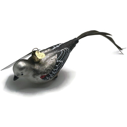 OWC Bird Scissor Tailed Flycatcher Feather Old World Christmas Tree Ornament
