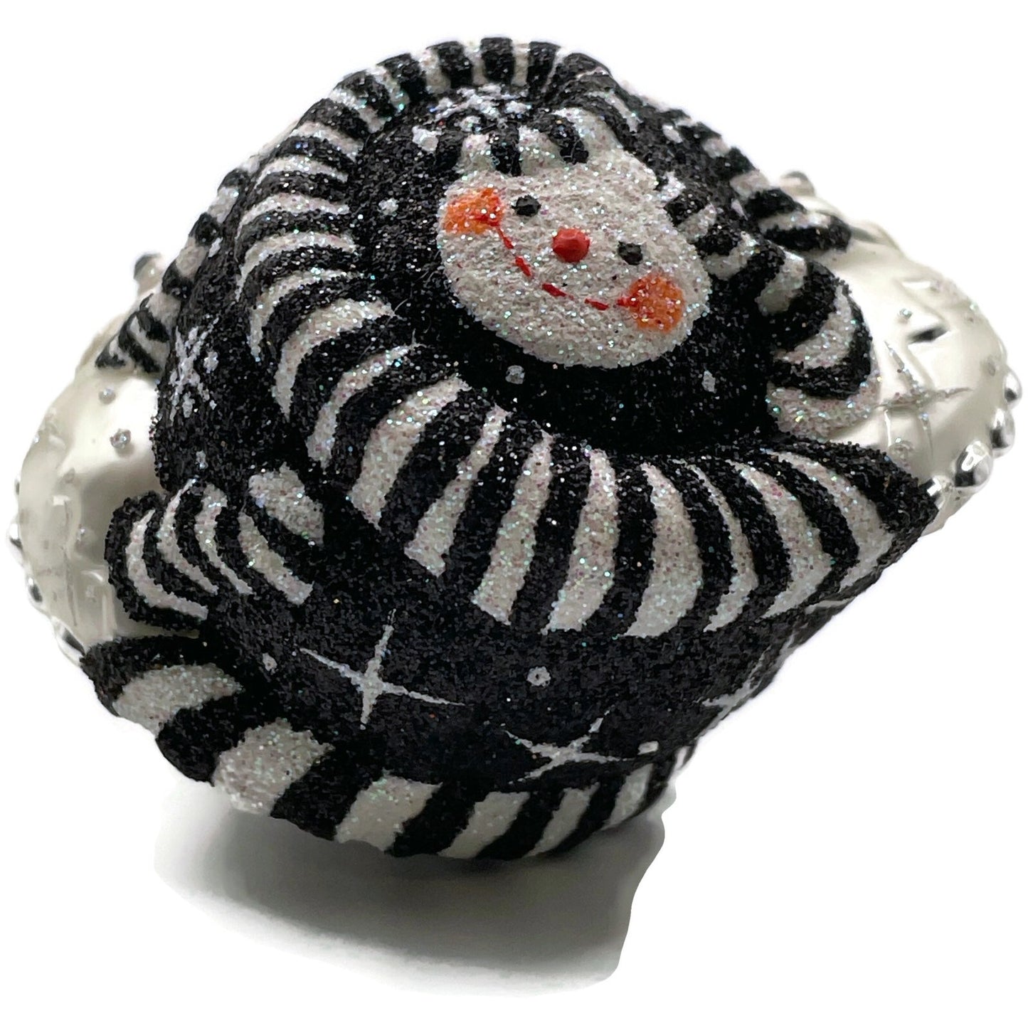 Patricia Breen For James Twice Snow Faces Chameleon Striped Christmas Ornament
