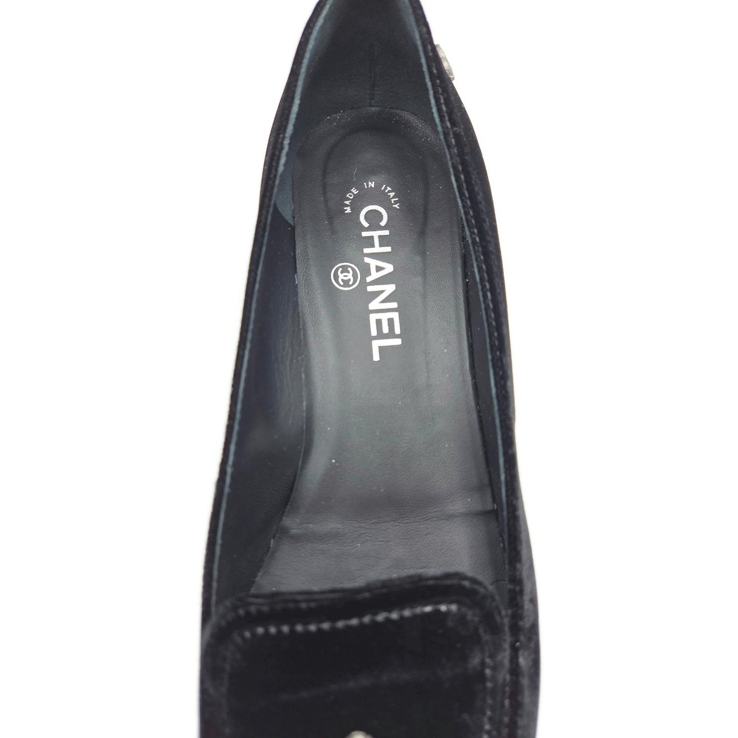 Chanel Velvet Lion Loafers Black Coco EU Size 40 US Size 10 with Box 2 Dust Bags