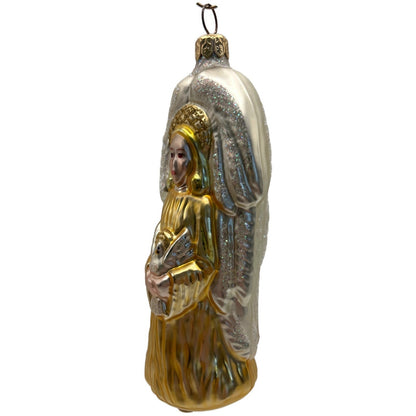 Patricia Breen Angel Of Peace Gold Blonde Glittered Wings Christmas Ornament