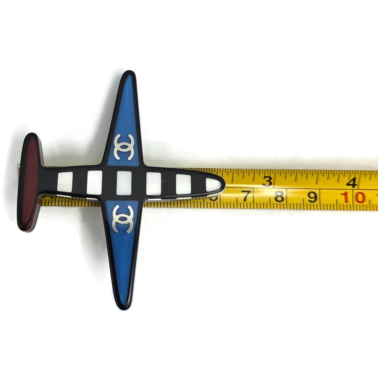 Chanel CC Logo Ski Brooch Black White Gold Snowflake Star Trees 2018 18B Rare