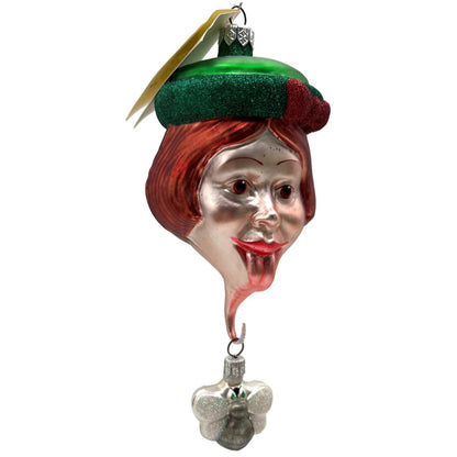 Patricia Breen I Don't Know Why She Swallowed a Fly Green Hat Christmas Ornament