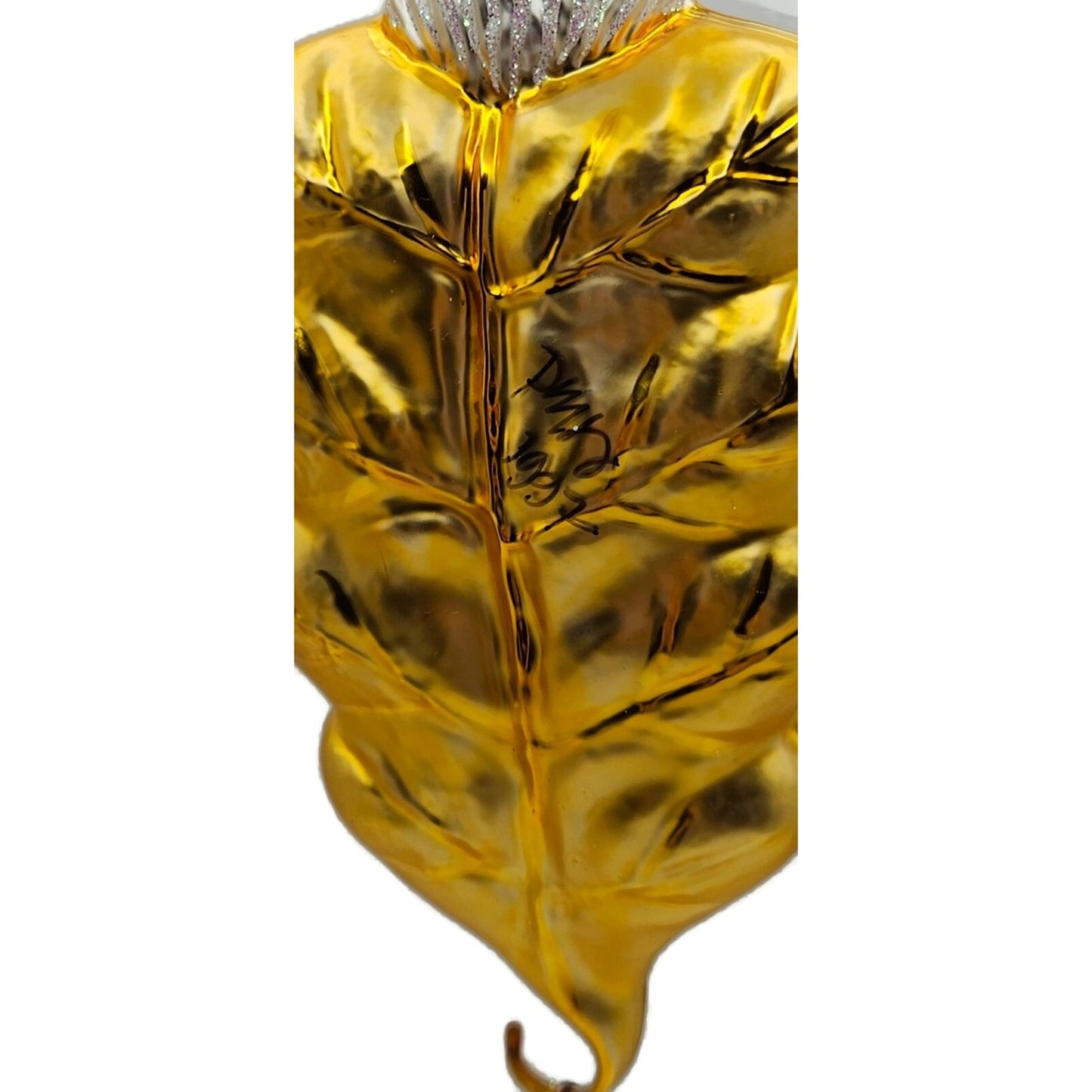 Patricia Breen Oak Leaf Santa Claus Gold Fall Christmas Holiday Tree Ornament