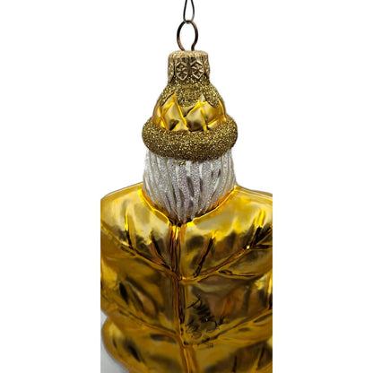 Patricia Breen Oak Leaf Santa Claus Gold Fall Christmas Holiday Tree Ornament
