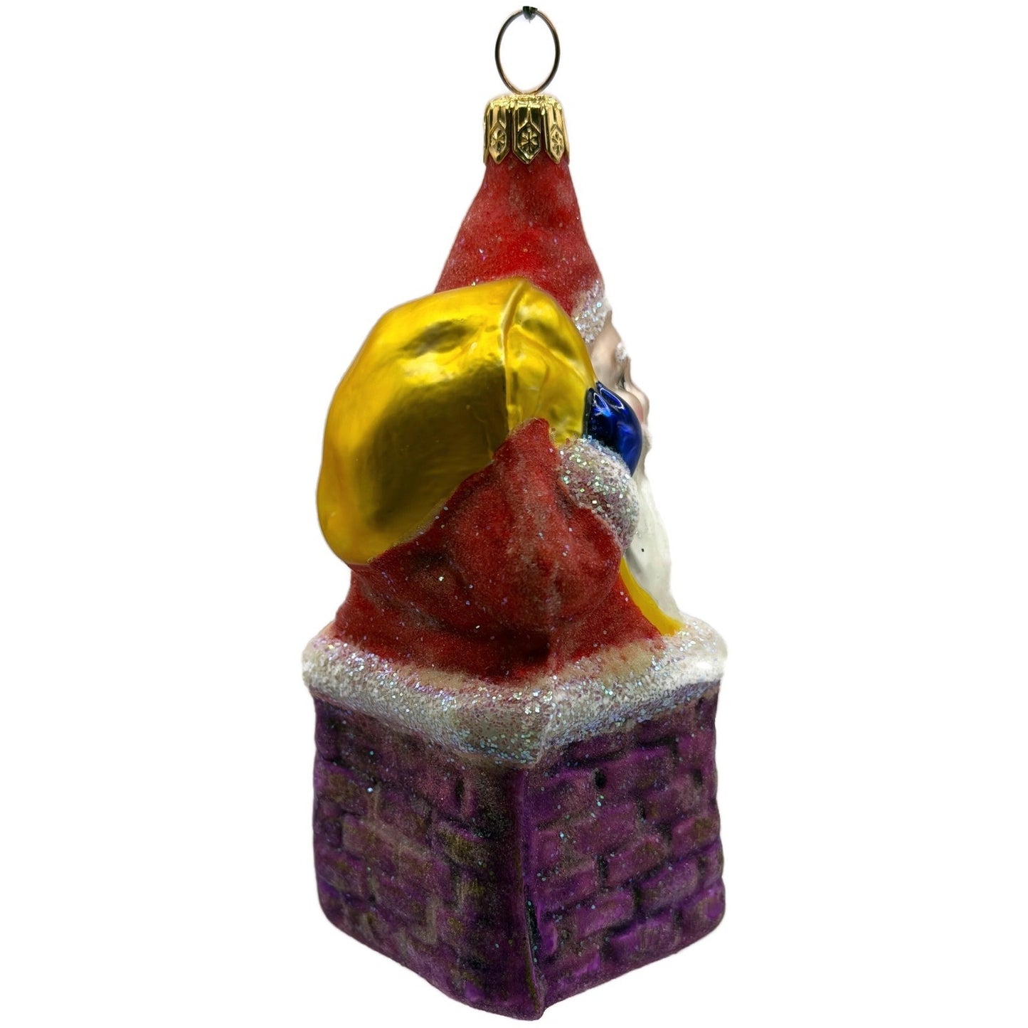 Christopher Radko Chimney Santa Claus Glass Christmas Tree Ornament 91-012-0
