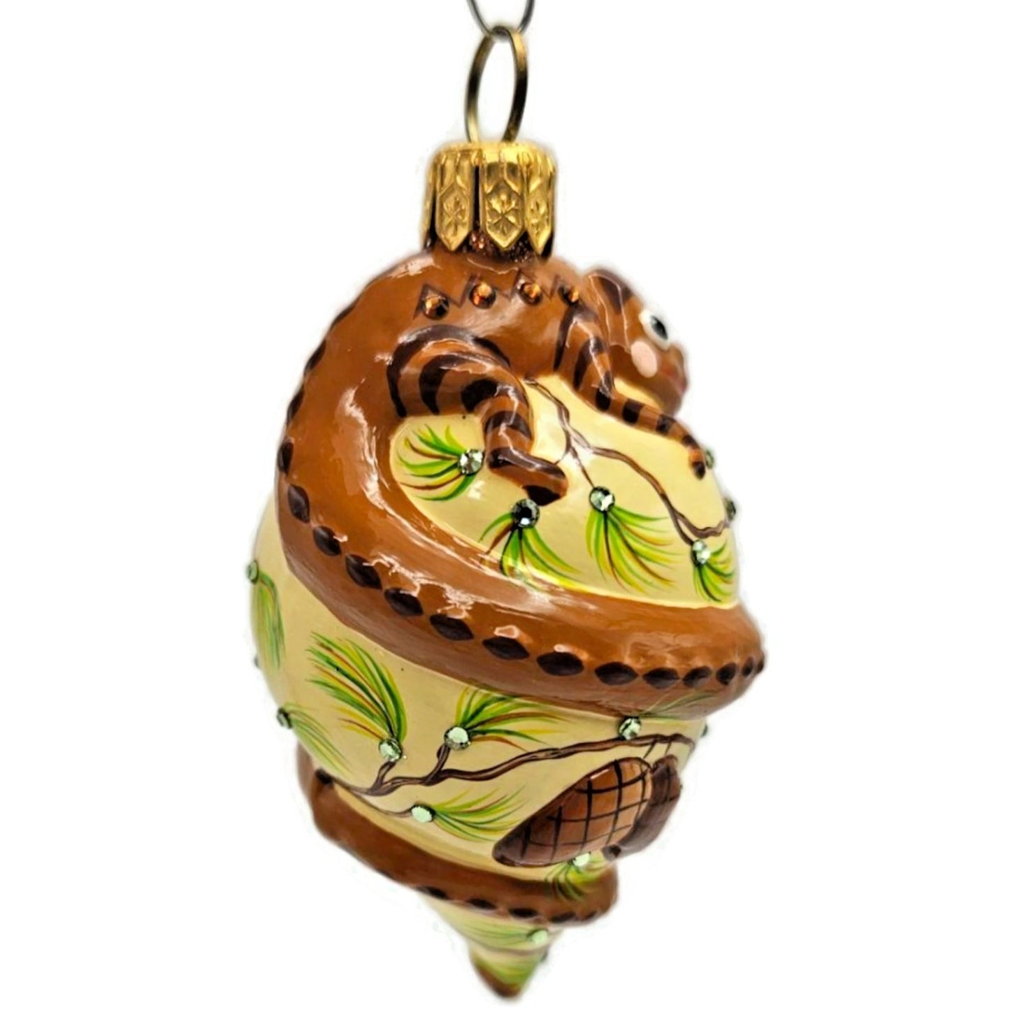 Patricia Breen Topping Chameleon Pine Fall Pine Cones Christmas Tree Ornament