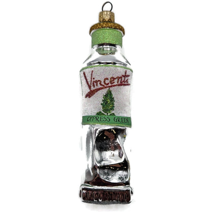 Patricia Breen PB Paints Vincent Cypress Green Single Tree Christmas Ornament