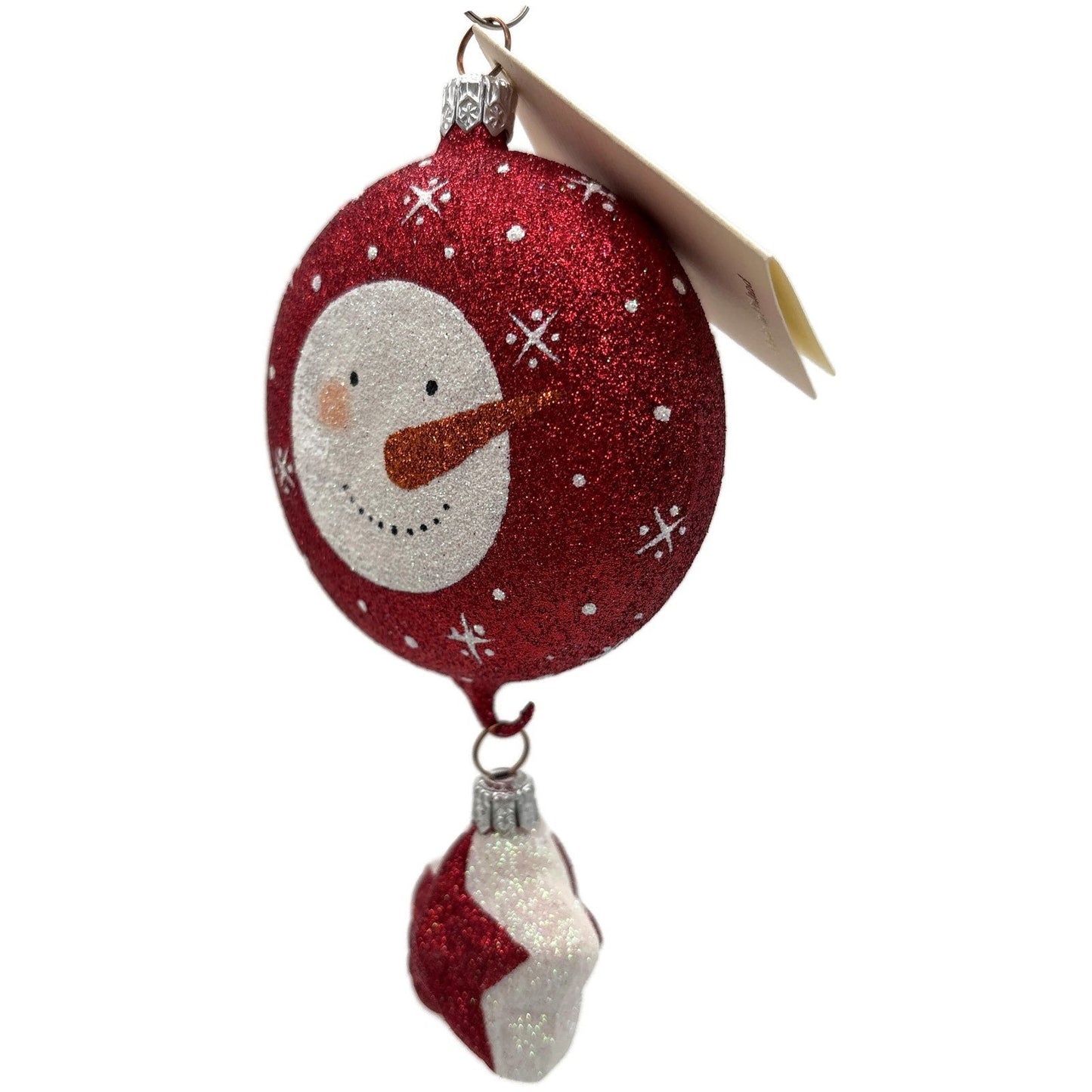 Patricia Breen Snowface Medallion With Star Red 2 Part Christmas Ornament CO