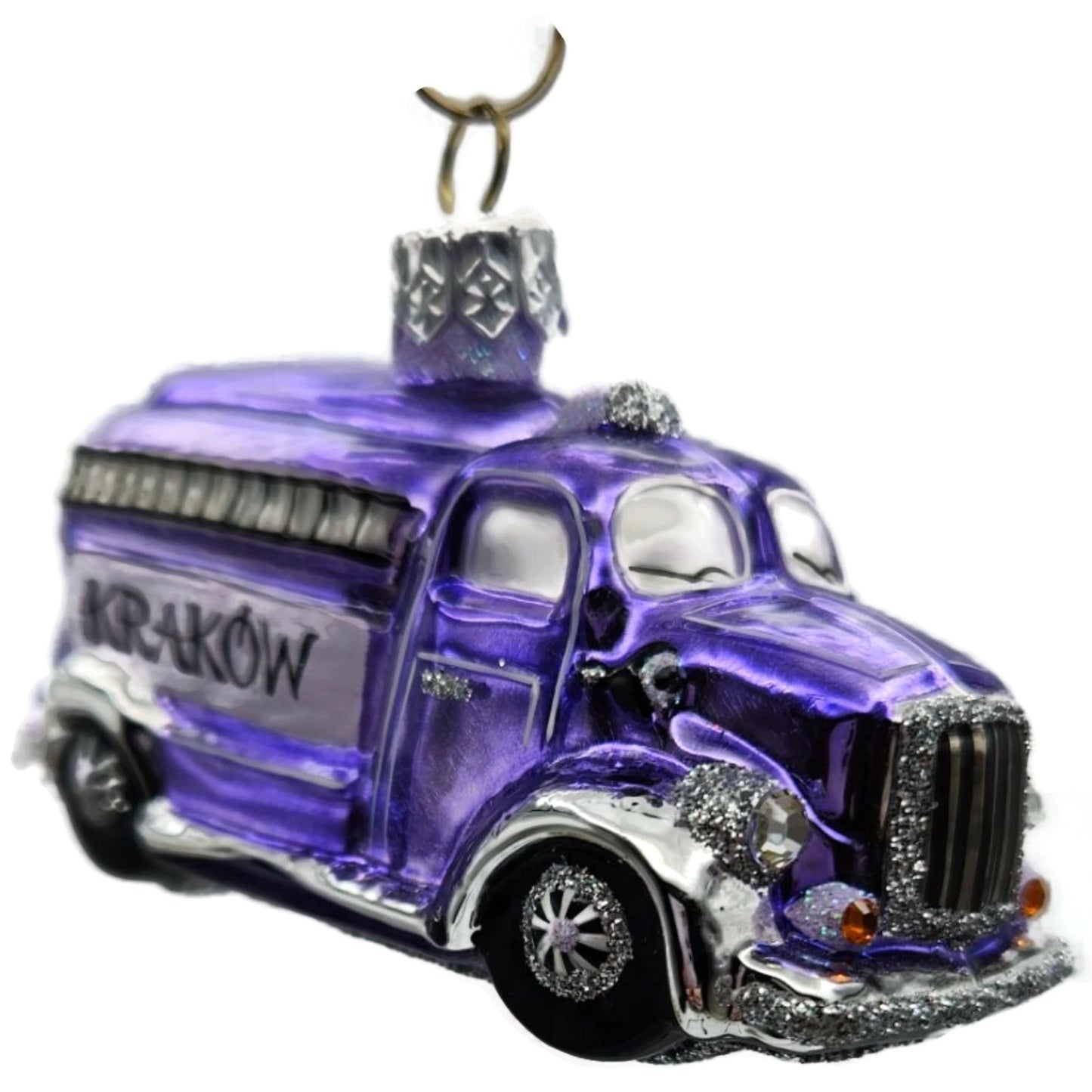 Patricia Breen Brave True Lavender Fire Truck Christmas Tree Ornament CATZ