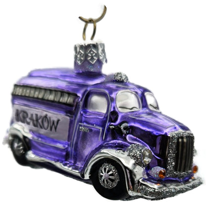 Patricia Breen Brave True Lavender Fire Truck Christmas Tree Ornament CATZ