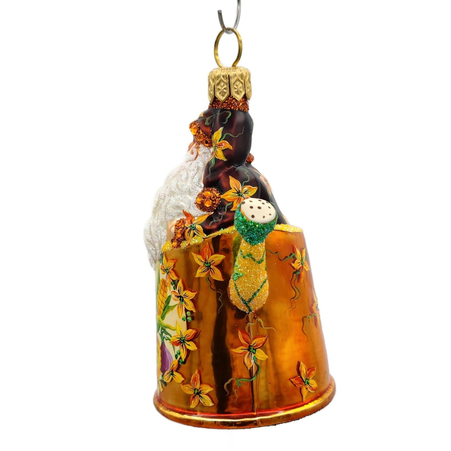 Patricia Breen Elaine's Santa Claus Watering Can Autumnal Jeweled Fall Ornament