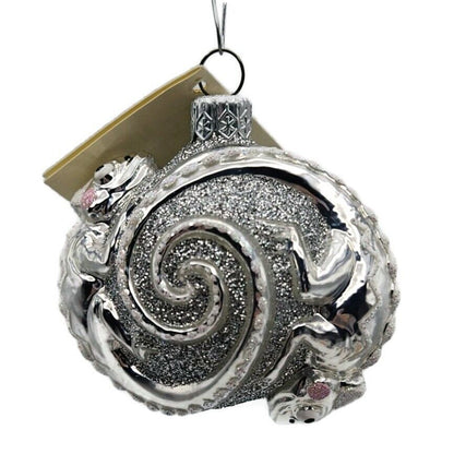 Patricia Breen Once Again for James Silver Chameleon Christmas Tree Ornament
