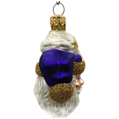 Patricia Breen Miniature Merry Olde Elf Purple Santa Stars Christmas Ornament