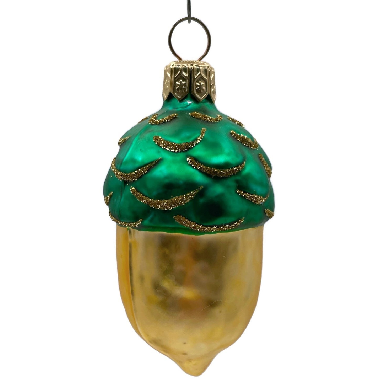 Patricia Breen Walk in the Woods Acorn Gold Green Nut Fall Holiday Ornament 9651
