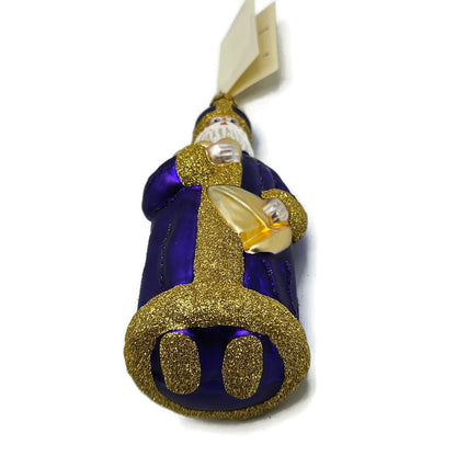 Patricia Breen Saint Nicholas Purple Glittered Folds of Coat Christmas Ornament