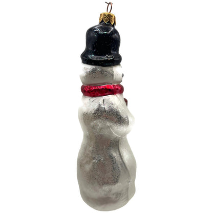 Christopher Radko Holly Jolly Snowman With Broom Christmas Ornament 97-252-0