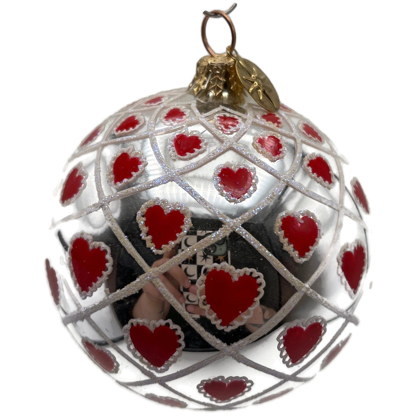 Christopher Radko Petite Many Splendored Heart Valentines Day Ornament 01-0668-0