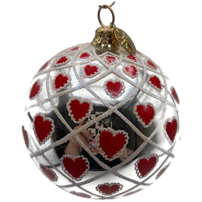 Christopher Radko Petite Many Splendored Heart Valentines Day Ornament 01-0668-0