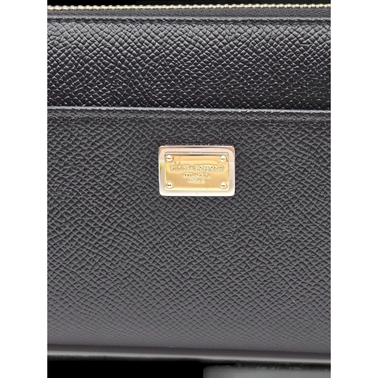 Dolce & Gabbana Black Leather Gold Zip Around Wallet Nutcracker King Stars Royal