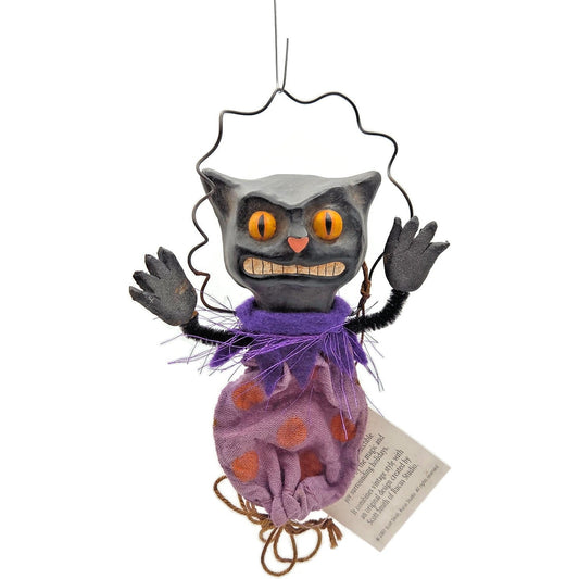 Scott Smith Rucus Studio Black Licorice Cat Orange Ornament 2001 Halloween