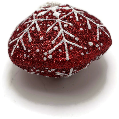 Patricia Breen Snowflake Noel Red White Santa Claus Christmas Tree Ornament