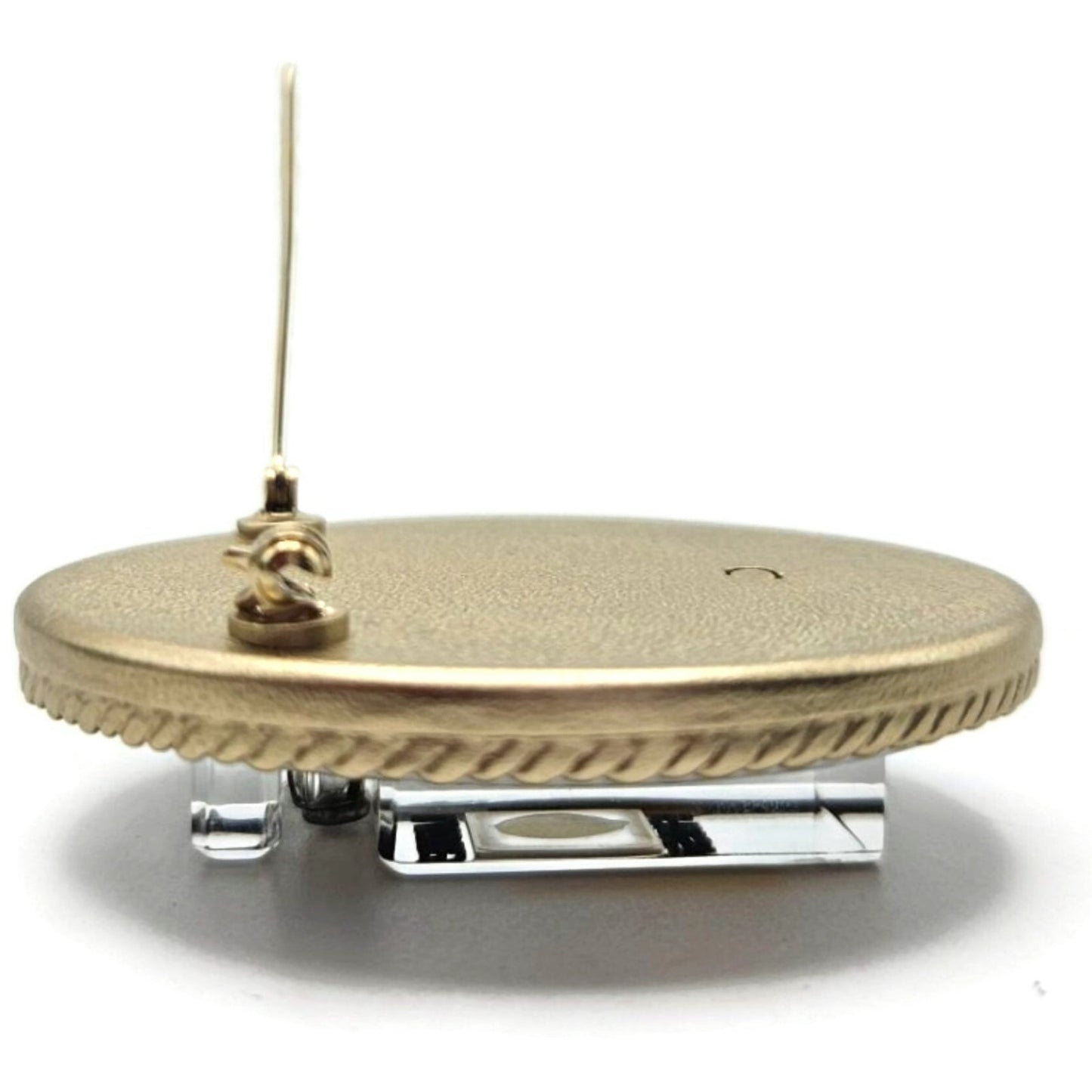 CoCo CHANEL No 5 Perfume Bottle Brooch Ladies First Gold Black Rare NIB