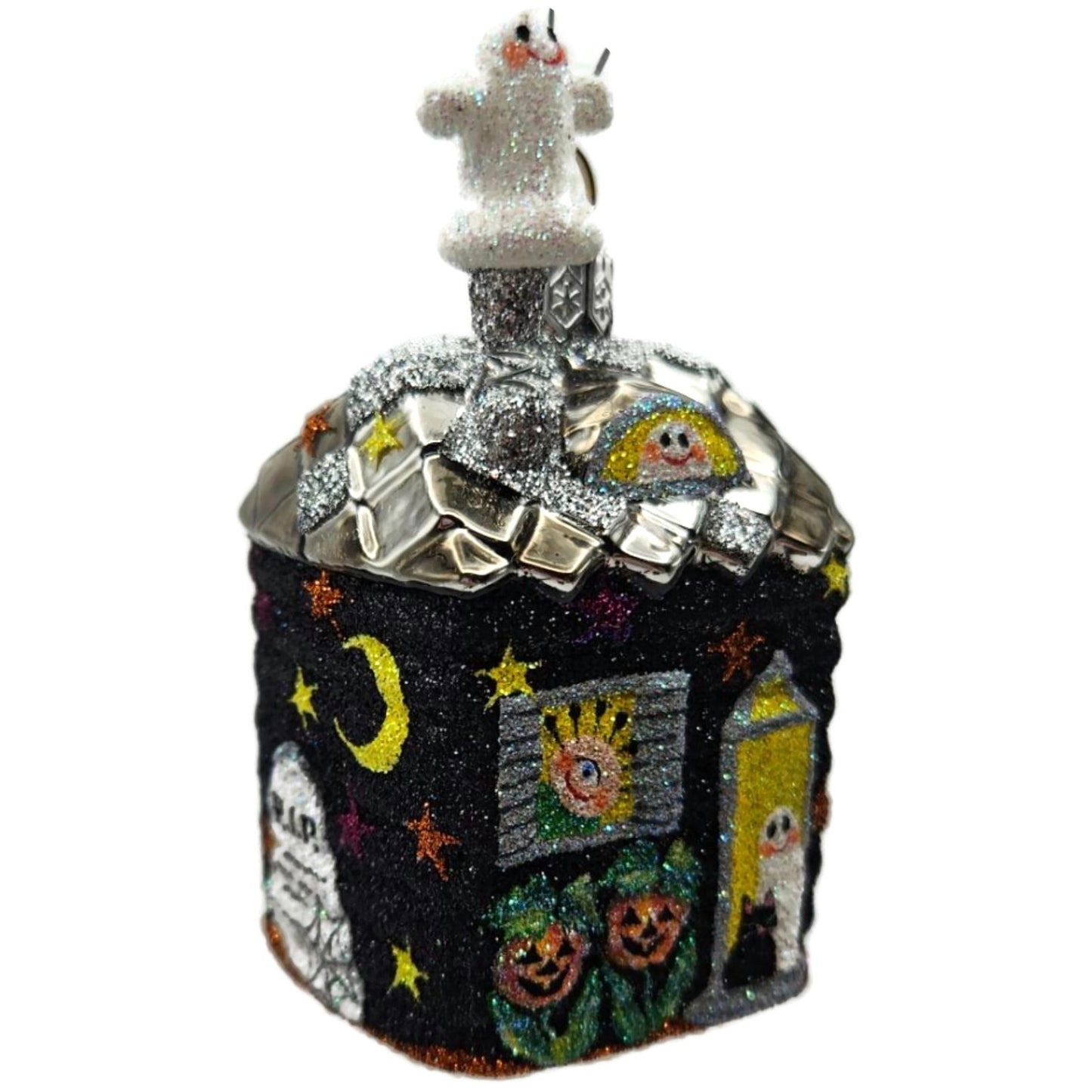 Patricia Breen Creature Cottage Ghost Black Moon Halloween Christmas Ornament