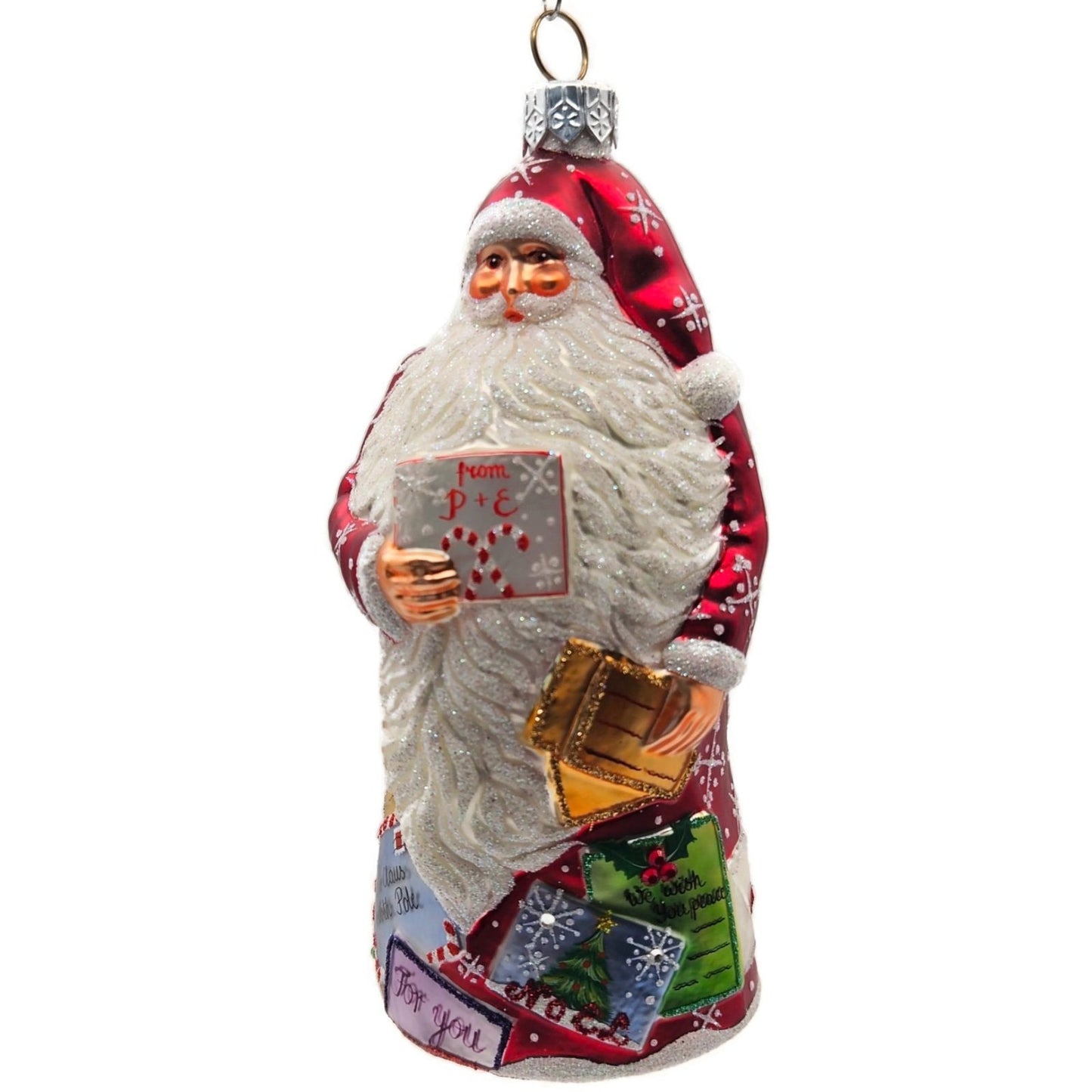 Patricia Breen Dear Santa Claus Red Snowflakes Letters Christmas Tree Ornament